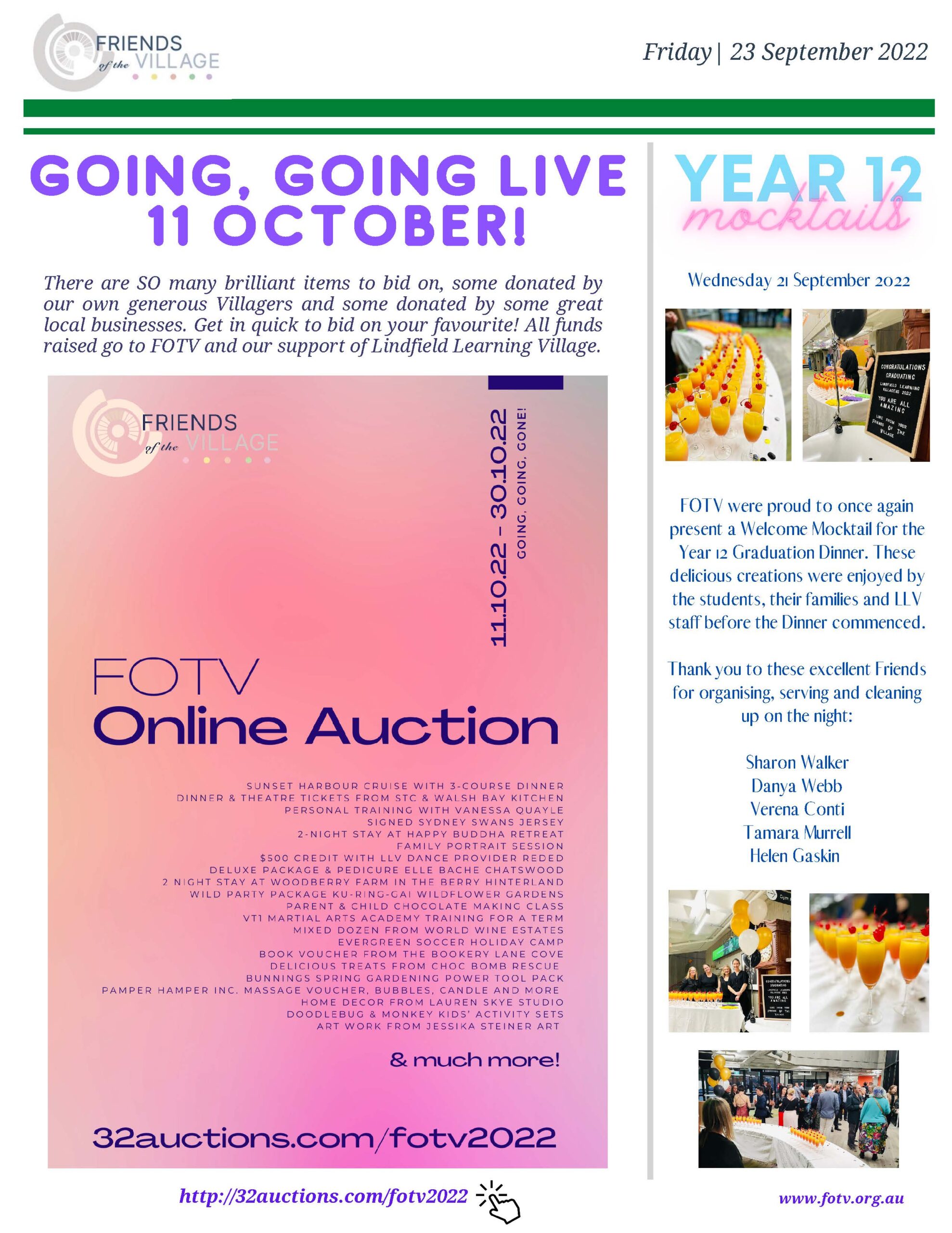 Voice of the Village - 23 September 2022 - Friends Of The Village